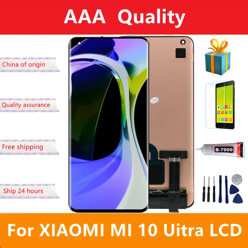 AMOLED  For Xiaomi Mi 10 Ultra LCD Display Touch Screen Digitizer Assembly 6.67\