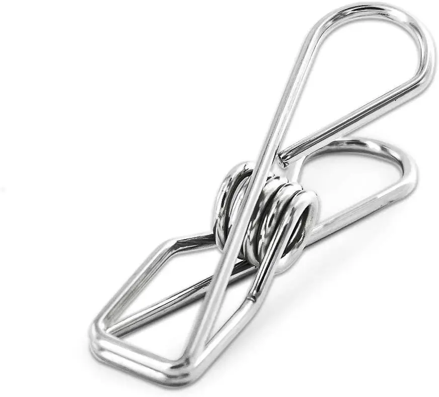 Stainless Steel Small Clothes Pins Durable Clothes Pegs Multi-Purpose Metal Wire Utility Clips for Laundry Home Kitchen Outdoor