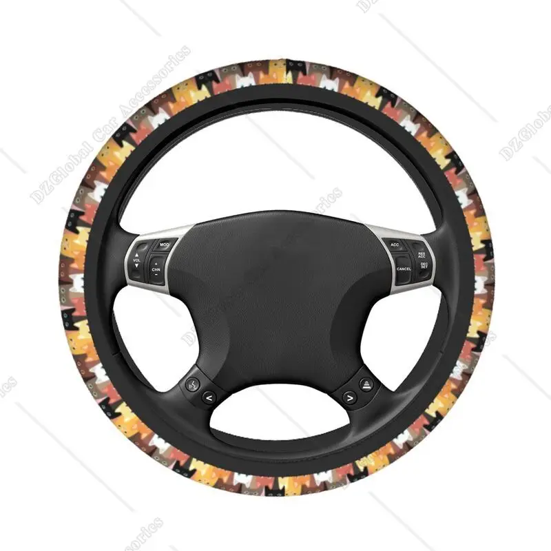 Colorato divertente gatti gattino animali coprivolante per le donne antiscivolo Auto Car Wrap Cover accessori per ragazza 15 pollici