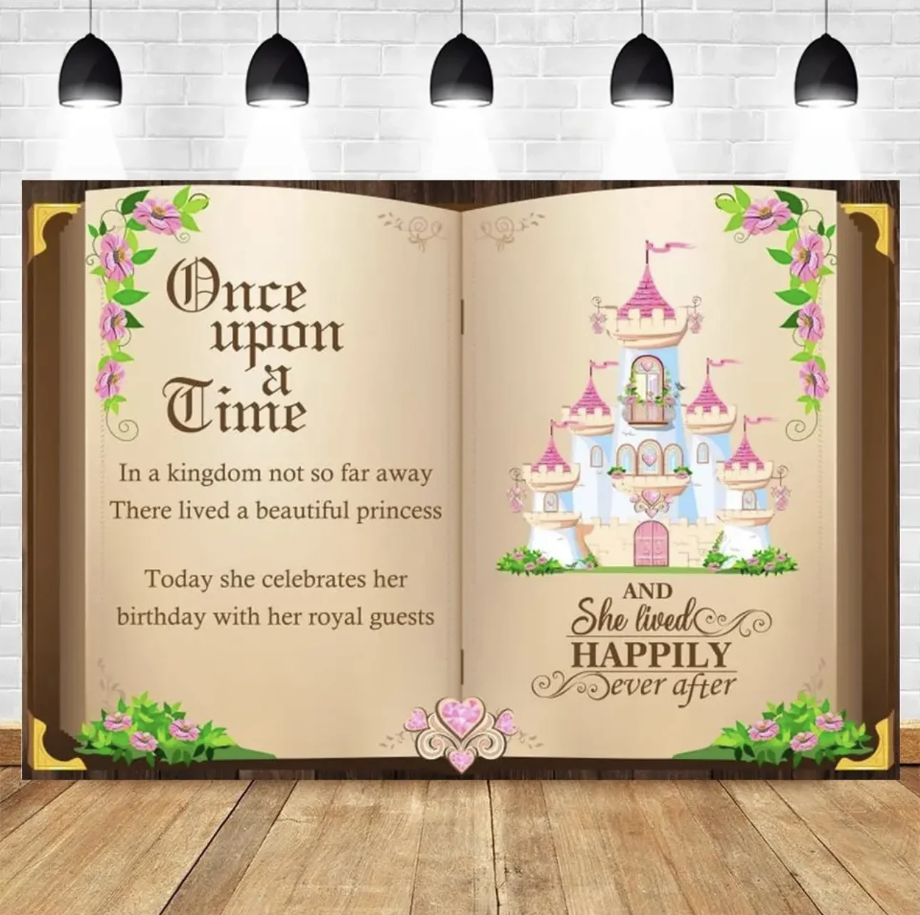 

KIngdom Castle Princess Fairy Tale Book Photography Backdrops Flower Girl Birthday Wedding Photo Studio Background BO-01