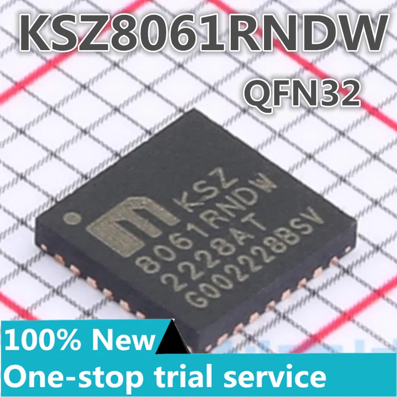 

2-100pcs KSZ8061RNDW QFN32 New original authentic PHY transceiver MICROCHIP Ethernet transceiver chip