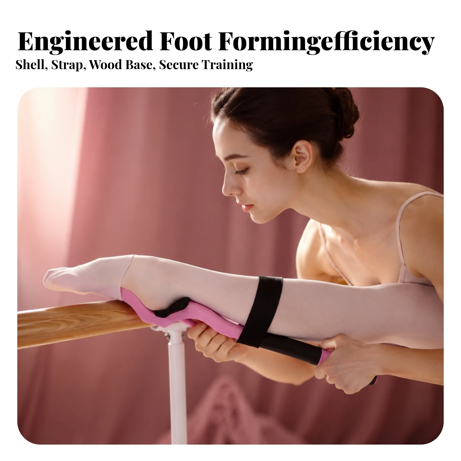 Ballet Foot Arch Shaper Flexibility Improving Foot Stretcher with Resistance Band Toe Point Training Device Contoured