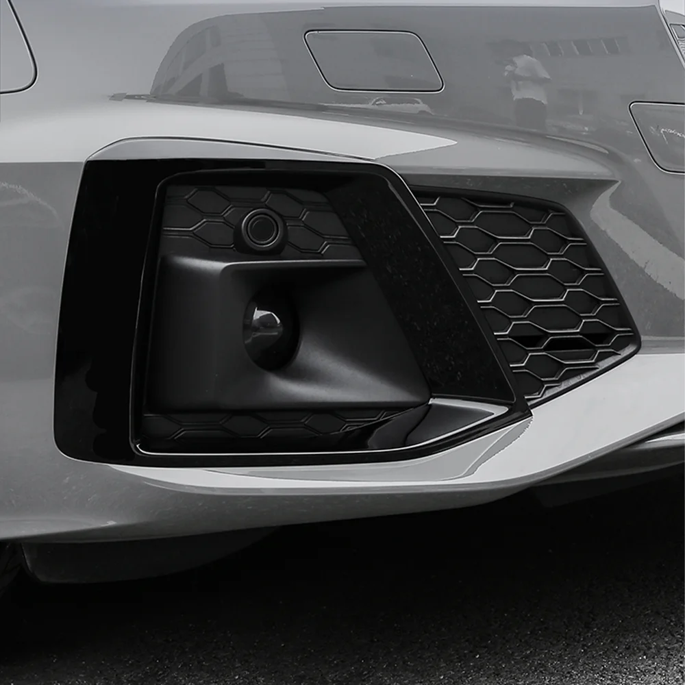 

2PCS Front Bumper Fog Lamp Grill Cover For Audi A5 S5 2020 2021 2022 Car Fog Light Racing Grille Frame Lid Cap Hood