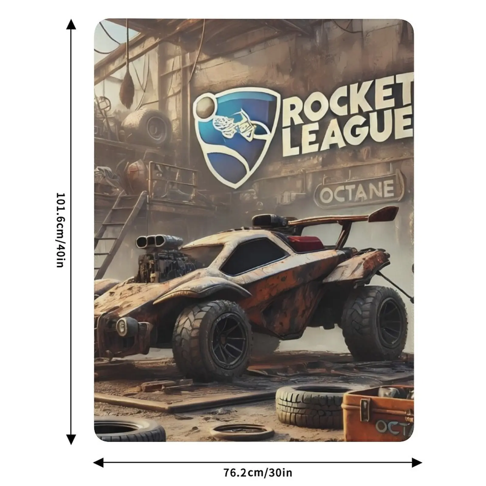 أوكتان من Rocket League في أرض القاحل المروع المروع رمي بطانية للأطفال الرضع رقيقة السفر أنيمي البطانيات