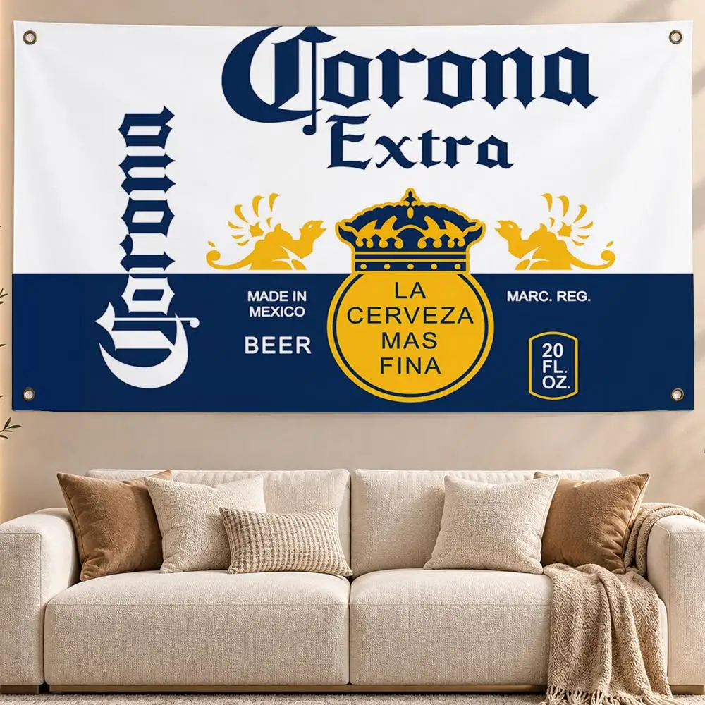 Popular Brand Corona Extra Flags Aesthetic Wall Hanging Flag Banner Bedroom Living Room Home Decor Large HD