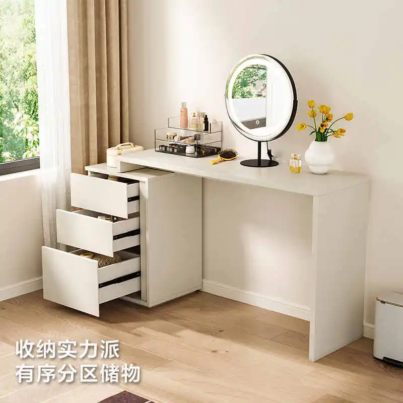 Dressing table, bucket cabinet, desk integrated