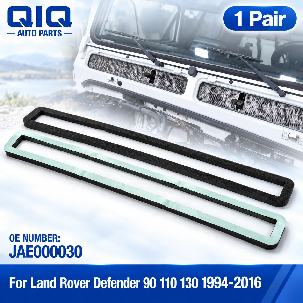 1 paire de joints d'étanchéité pour clapet de ventilation de cloison en mousse pour Land Rover Defender 90 110 130 1994-2016 JAE000030, joint d'étanch