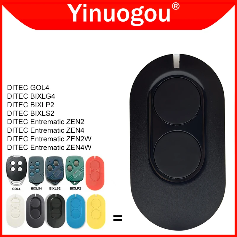 10PCS DITEC Entrematic ZEN ZEN2 ZEN4 ZEN2W ZEN4W GOL4 BIXLG4 BIXLP2 BIXLS2 Remote Control Gargae Door Opener Transmitter 433MHz