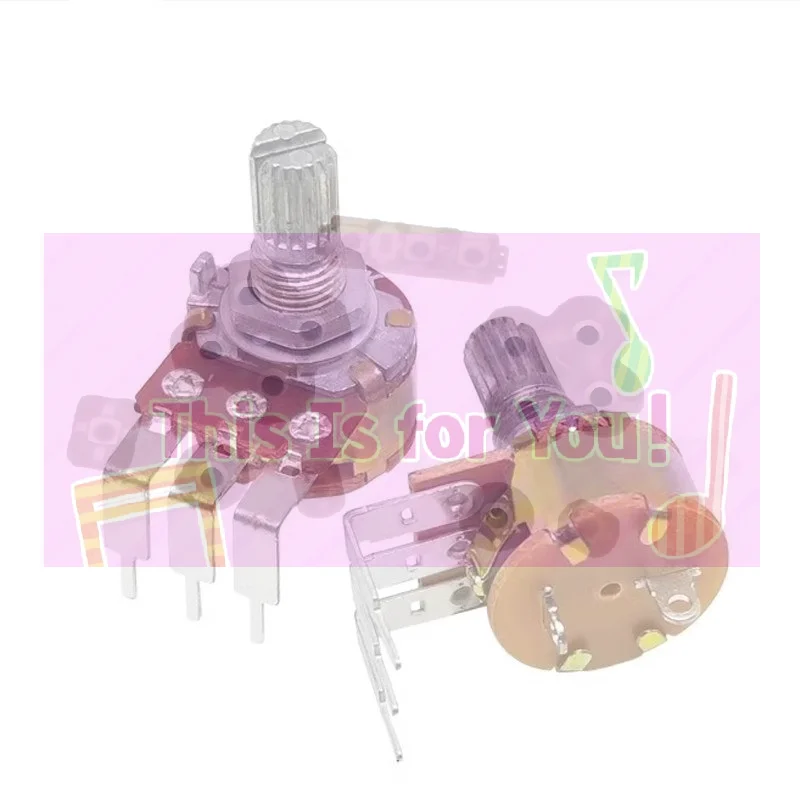 【MA】Portable WH148 3Pin With Switch 15MM Bend Foot B2K B5K B10K B50K B100K B250K B500K Potentiometer With Nut And Washer