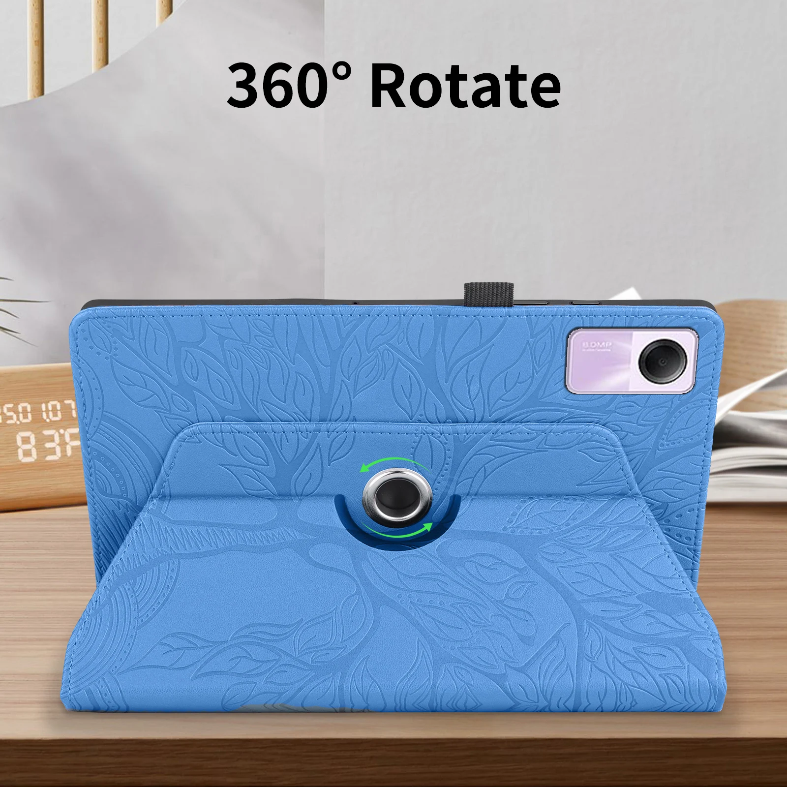 360 Drgee شجرة نمط ل Xiaomi Redmi Pad SE 11 بوصة 2023 حافظة فليب حامل لينة غطاء من البولي يوريثان ل Funda Redmi Pad SE اللوحي
