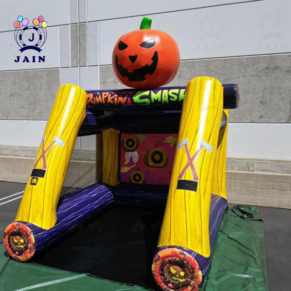 

2025 Новые интерактивные надувные топоры на Хэллоуин с воздуходувкой, надувные карнавальные игры для аренды фестивалей на открытом воздухе