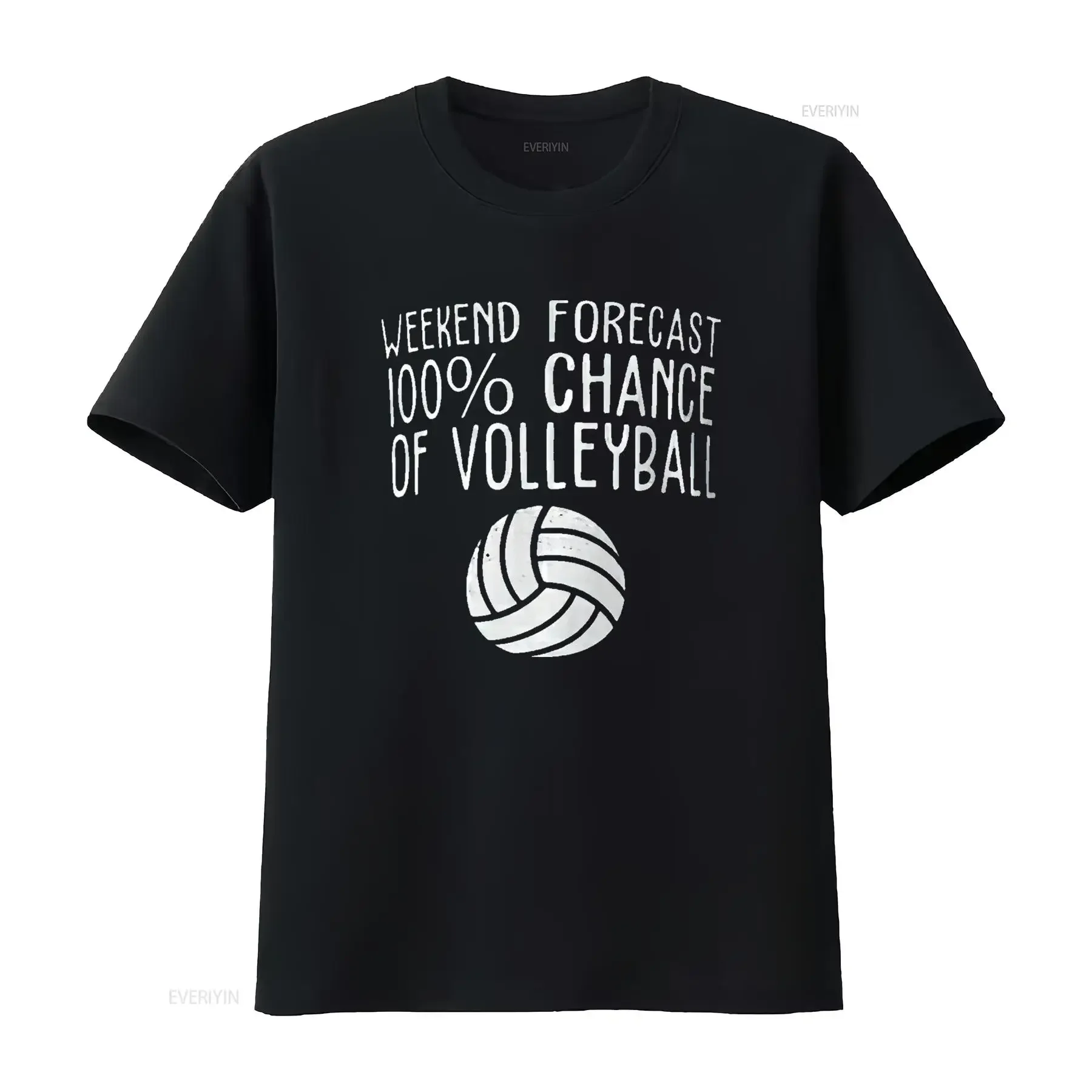 Funny Volleyball Weekend Forecast Womens T Shirt Black M vintage Washed Top For Everyday Wear designer clothes fashion Slightly