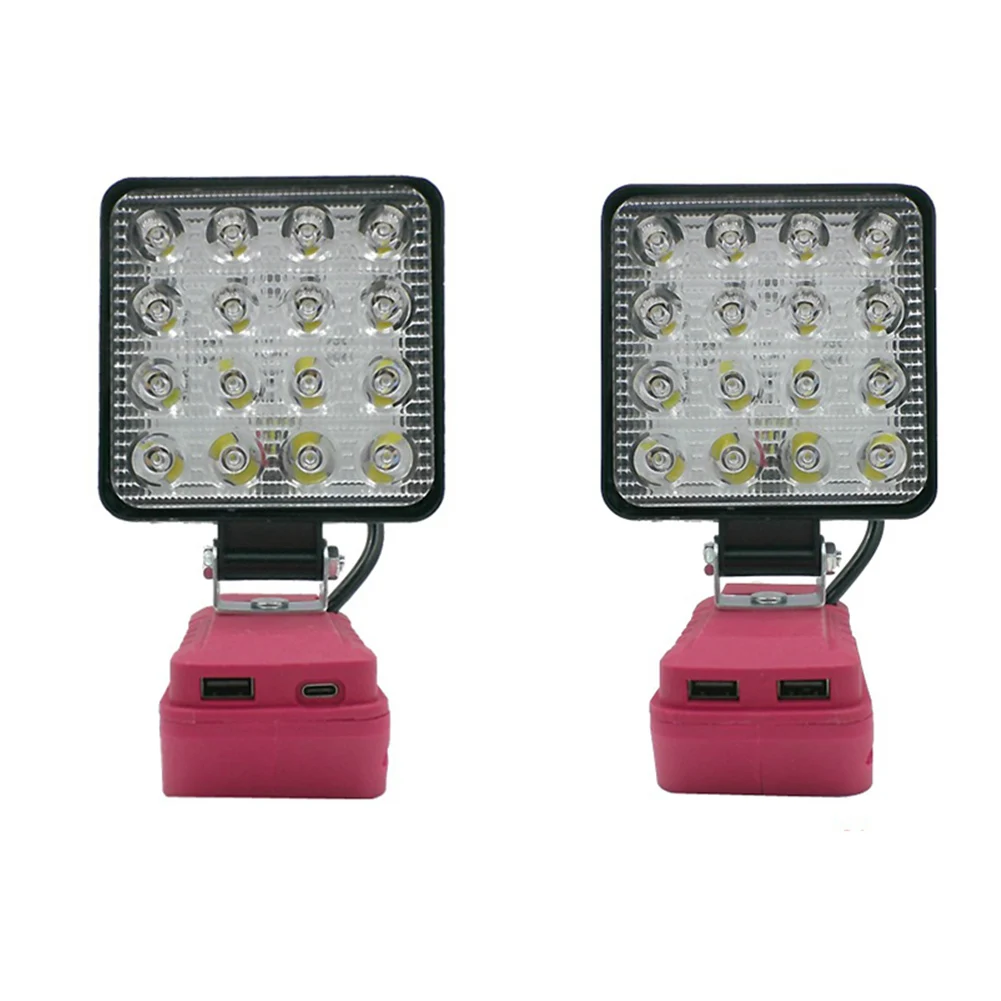 

4inch Cordless Work Light For-DEVON Battery Flashlight Job Site Lighting Outdoor Adjustable Brightness Levels And Rotatable