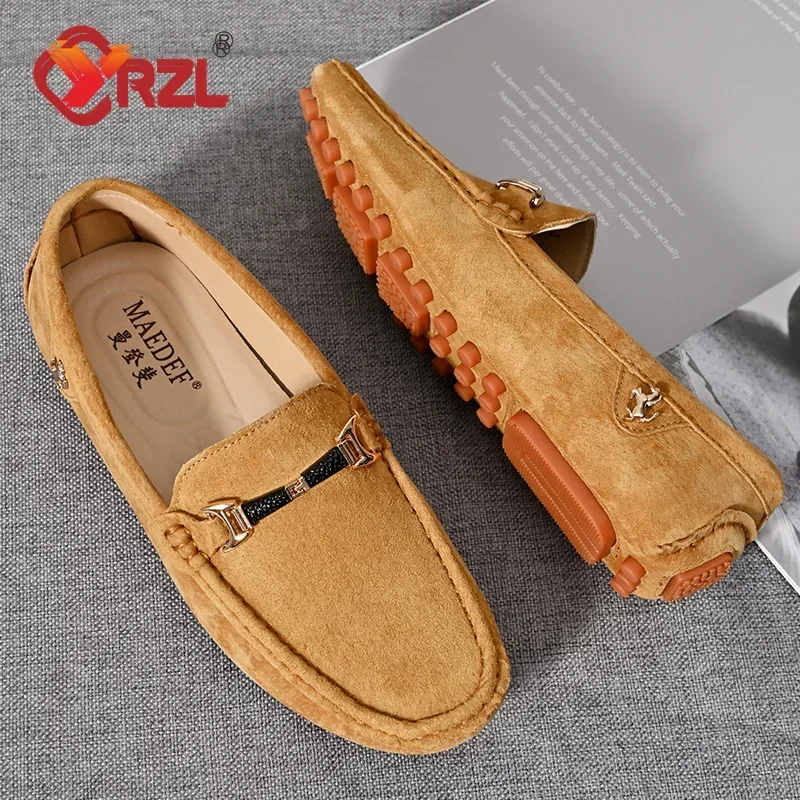 YRZL Handgefertigte Loafer, Herrenschuhe, Design, Herren-Mokassins, Größe 48, Fahrschuhe für Herren, Slip-on-Gummisohle, Business-Freizeitschuhe