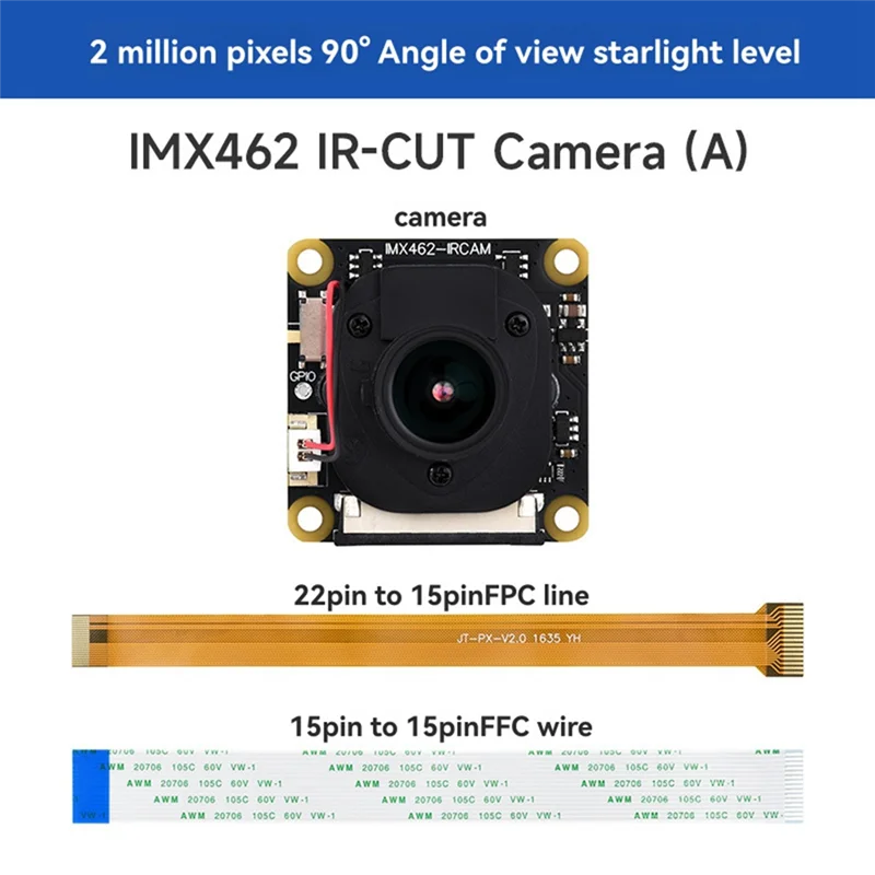Módulo de câmera imx462 imx462 módulo de câmera usb IR-CUT starlight câmera forraspberry pi foco fixo módulo de câmera usb-ab01