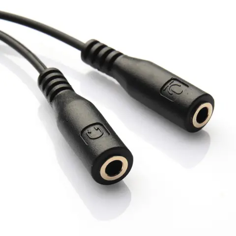 3,5 mm mikrofonheadset-splitteradapterkabel 1 TRRS till 2 TRS-ljudkonverteringskabel Tillbehör till smarta mobiltelefoner 6 best sales jack-splitter - №5