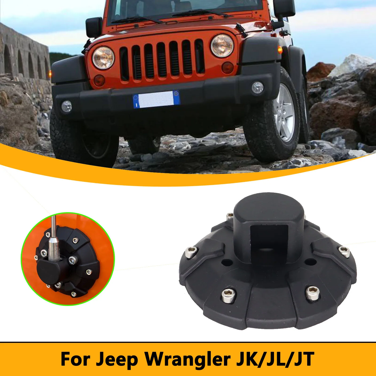 

Car Radio Antenna Base Decora Cover for 2007-2018 2019 2020 2021 2022 Jeep Wrangler JK JL Sports Rubicon Gladiator JT Accessory