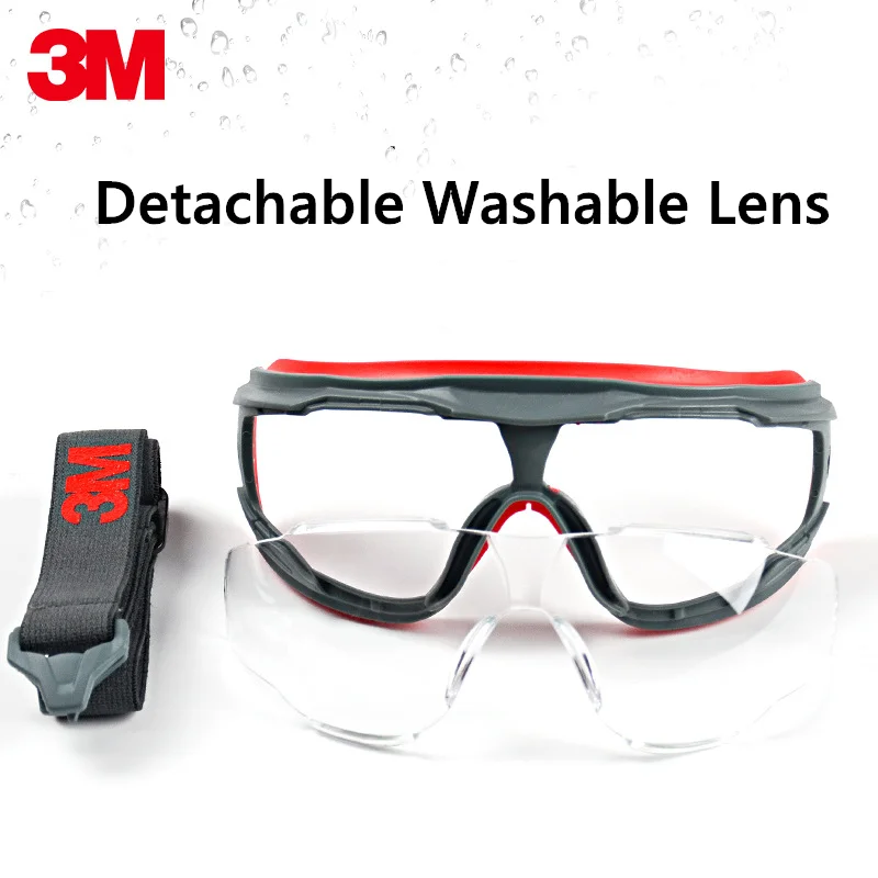 3M GA501 Anti-fog Glasses Goggle Anti-Impact Detachable PC Lens Chemical Riding Splash ANSI Z87 UV Work Protective Factory