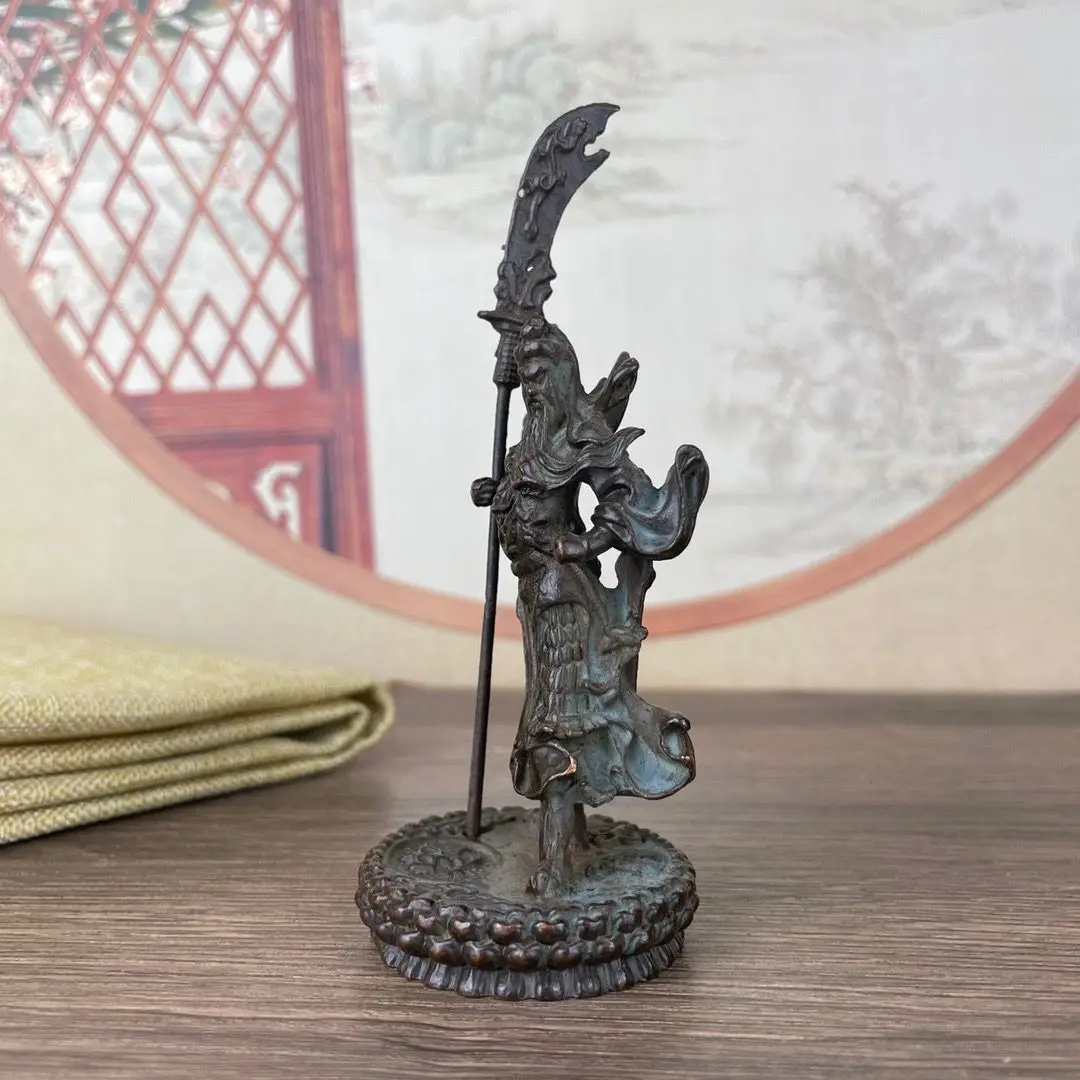 Three Kingdoms Guan Yu Wu Caishen bronze statue living room Buddha statue ornaments town house moving opening gift