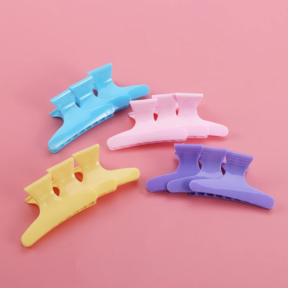 

6Pcs Non-Slip Jaw Clips for Women Blue Purple Pink Yellow Toughness Not Easily Deformed Great Decoration Styling Tools