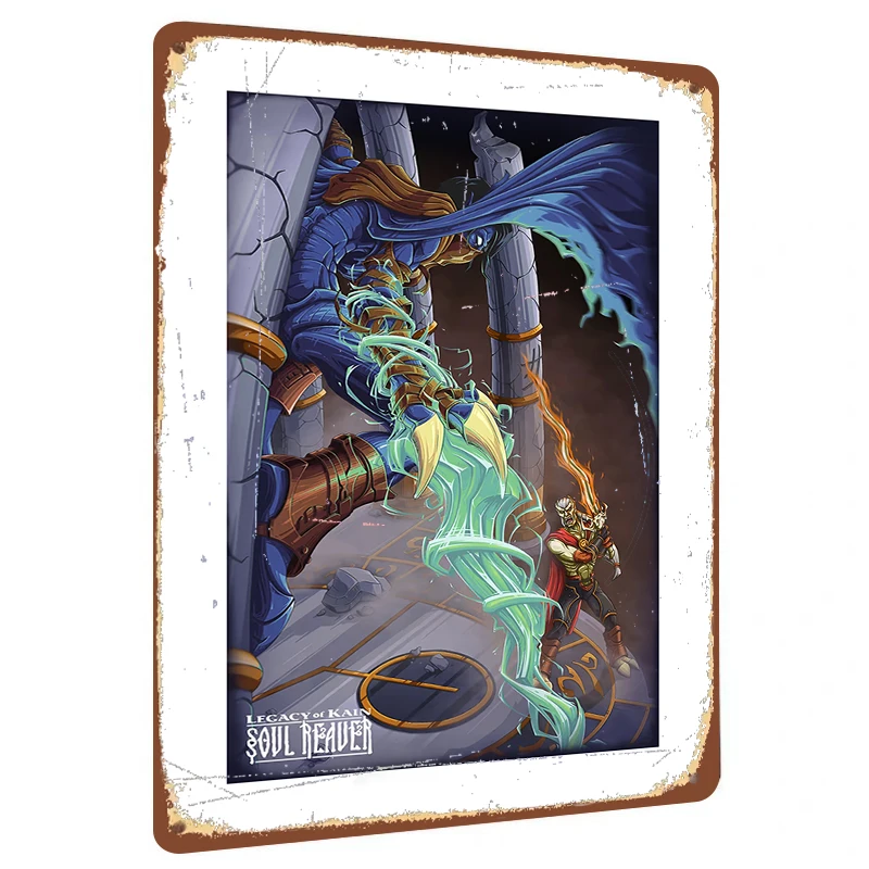 Legacy of Kain Soul Reaver Game Poster Metal Wall Art Vintage Decor for Game Room Home Decoration
