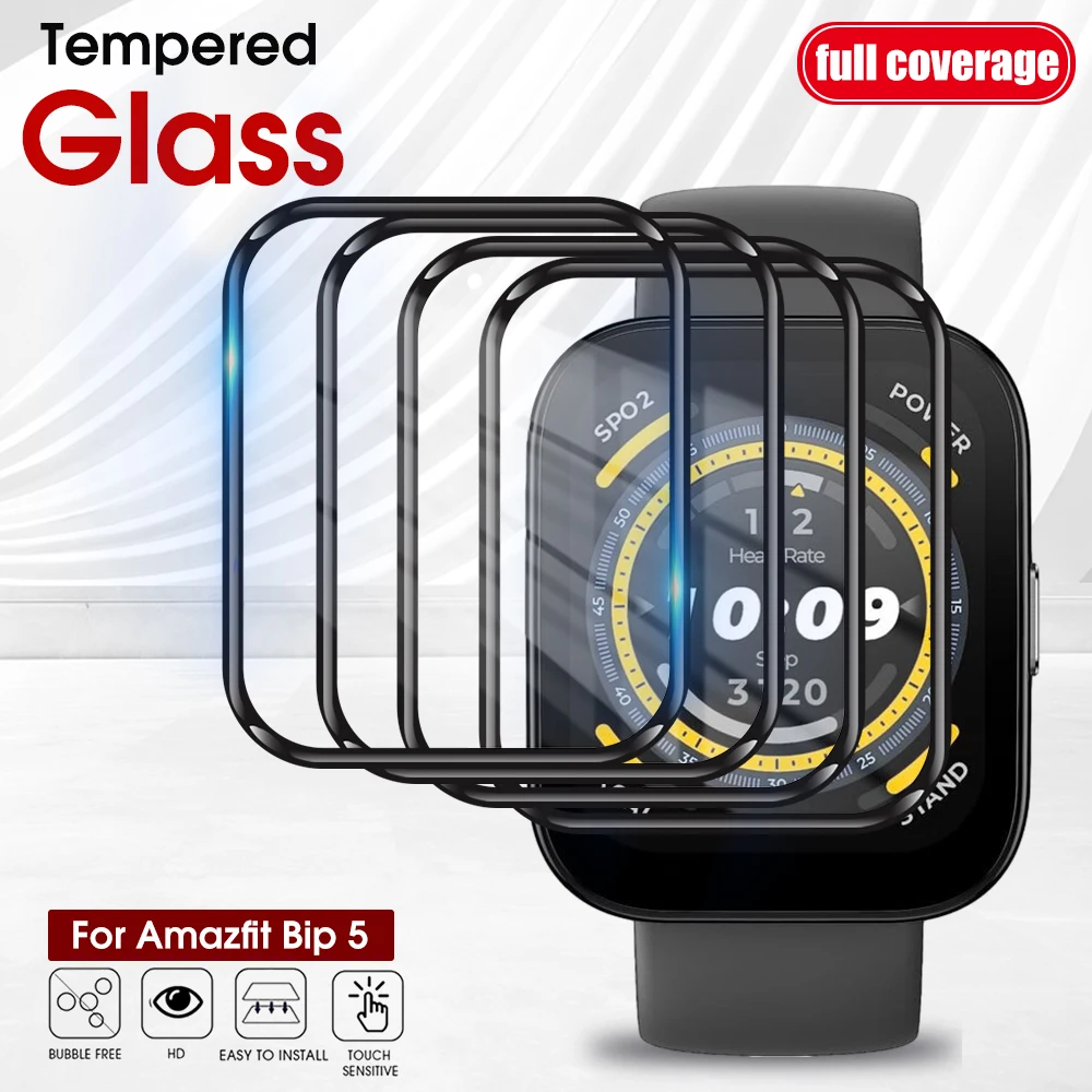 Screen Protector For Amazfit Bip 3 3Pro 5 Anti-Fingerprints Soft Protective Films Not Glass Smartwatch Accessories