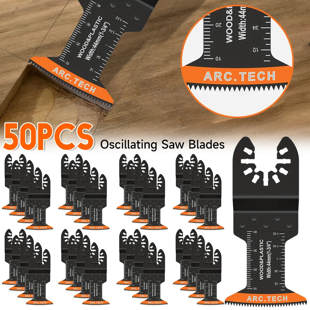 

50PCS Oscillating Tool Blades Professional Universal Oscillating Saw Blades Wood Multitool Blades for Bosch Dremel Fein Worx