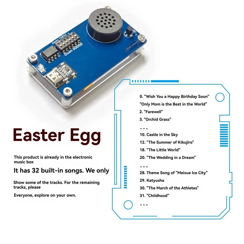 صندوق الموسيقى DIY تصميم صانع الأدوات الإلكترونية لهدايا عيد الميلاد تعبير الحب #3