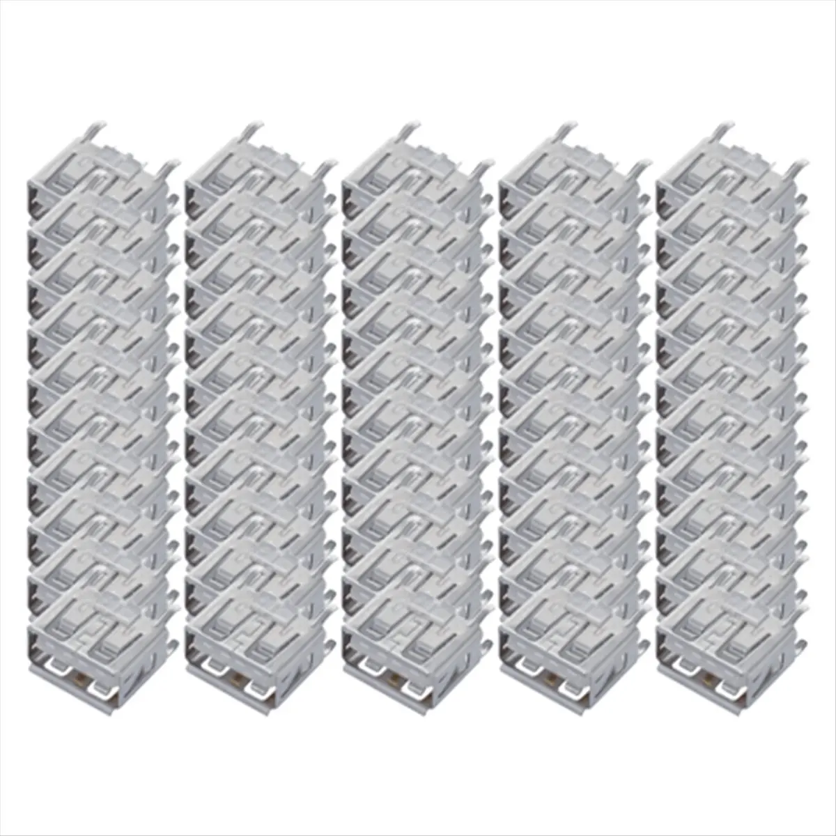 AC※▼●1332-50pcs Laptop Motherboard Micro-2.0 USB 4pin DC White A Type Cabriole Leg 180 Degree Female Connector Socket Jack Plug