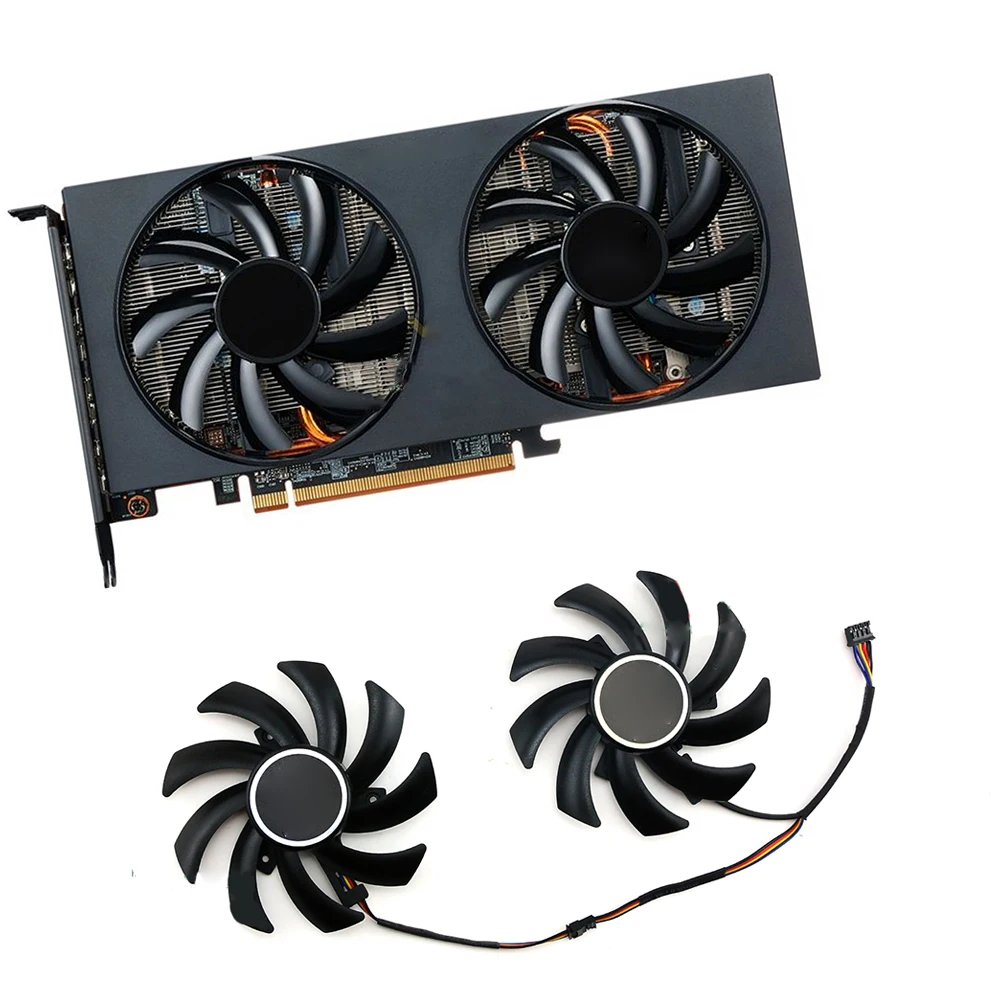 

Охлаждающий вентилятор для видеокарты POWERCOLOR RX5600XT 5700 6600 6600XT 6700 4 контакта