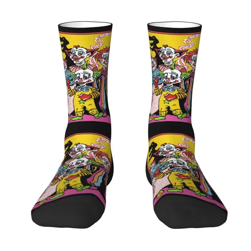 Cute Mens Horror Movie Killer Klowns From Outer Space Dress Socks Unisex Warm Comfortable 3D Print Crew Socks