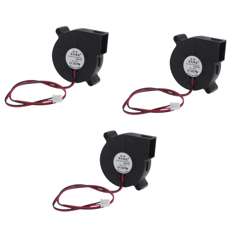 5/12/24V 2Pin 5015 Oil Bearing Cooling Fan 4300R Brushless for 3D Printer