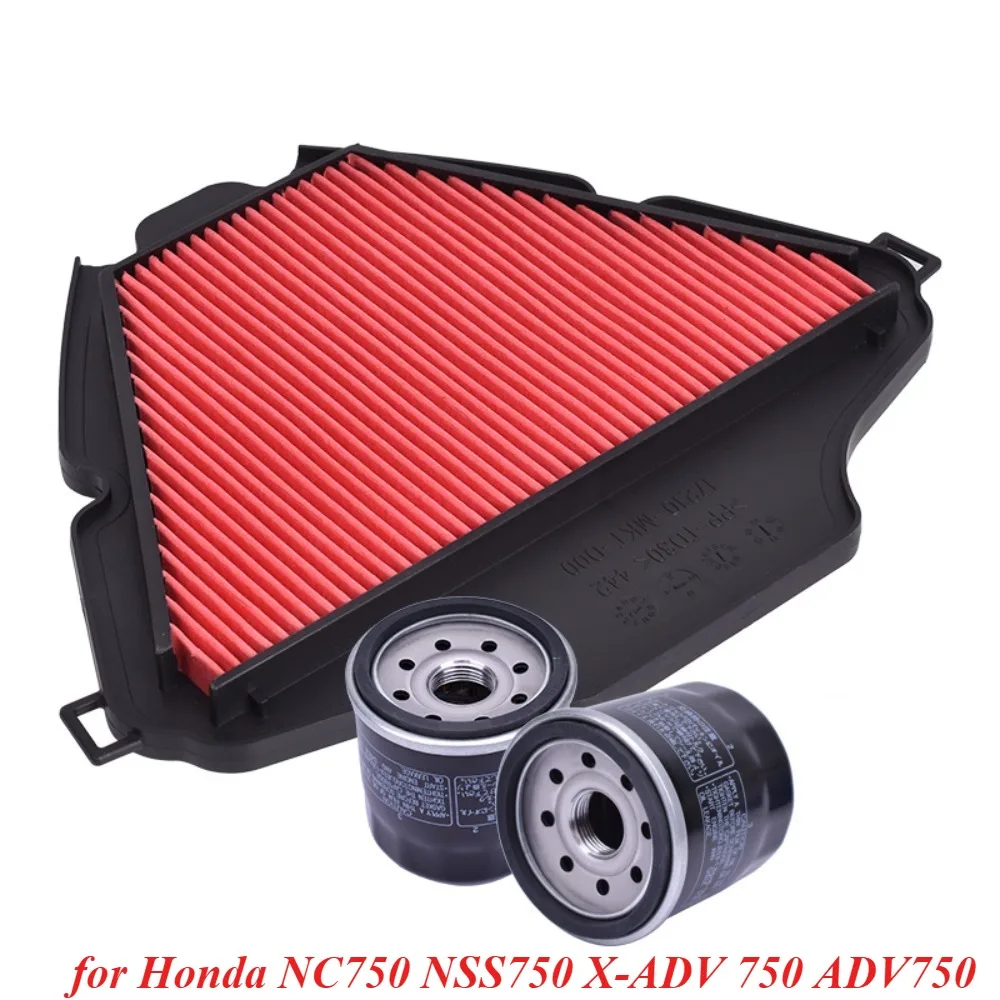 

17210-MKT-D00 A1717 Motorcycle Air Filter Cleaner Oil Filter Kit 15410-MCJ-003 for Honda NC750 NSS750 X-ADV 750 ADV750