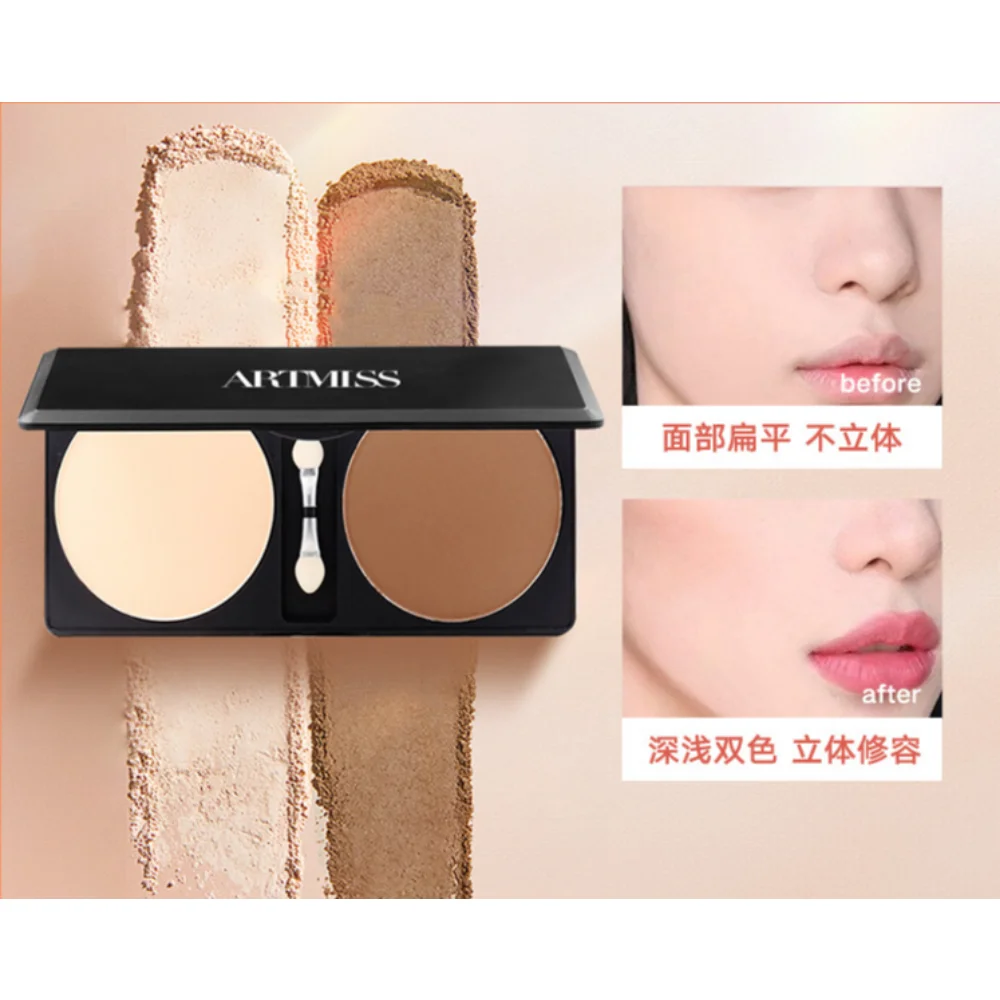 

ARTMISS Makeup Bronzer Highlighter Contour Palette Highlighting Powder Nose Shadow Refining Shadow Powder Combo Makeup Powder