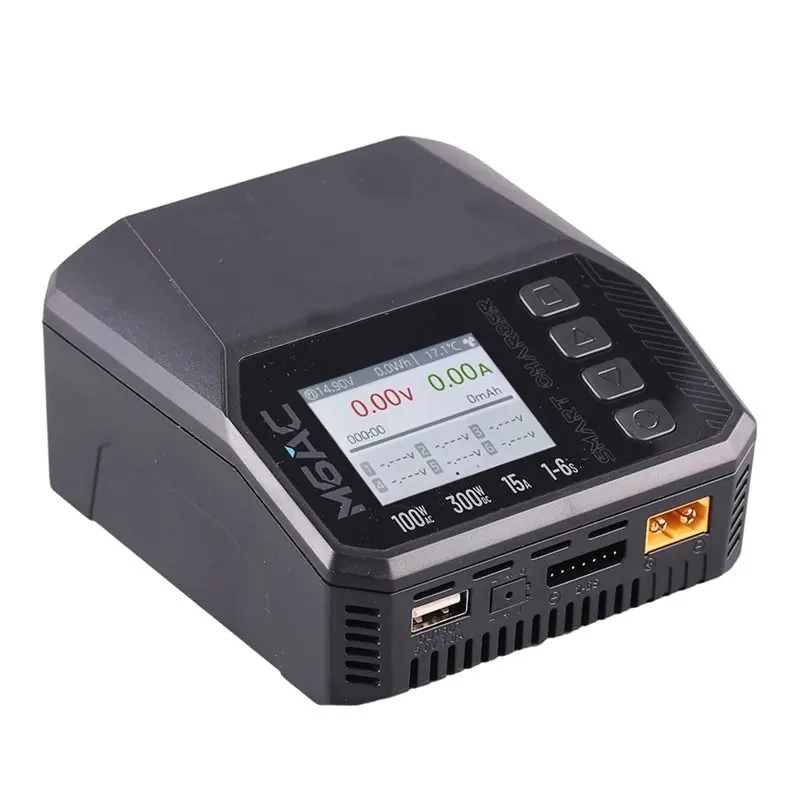 ABGI M6AC Smart Battery Discharger 1-6S LiPo LiHV LiFe AC 100W DC 300W EU Plug