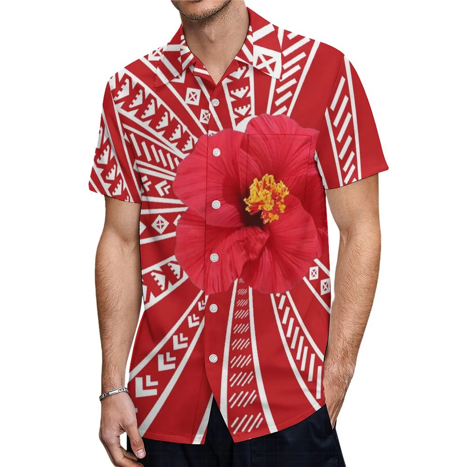 Micronesia Traditional Dress Mumu Women'S Dress Summer Dress With Men'S Shirt Samoan Family Party Dress Pacific Island Design