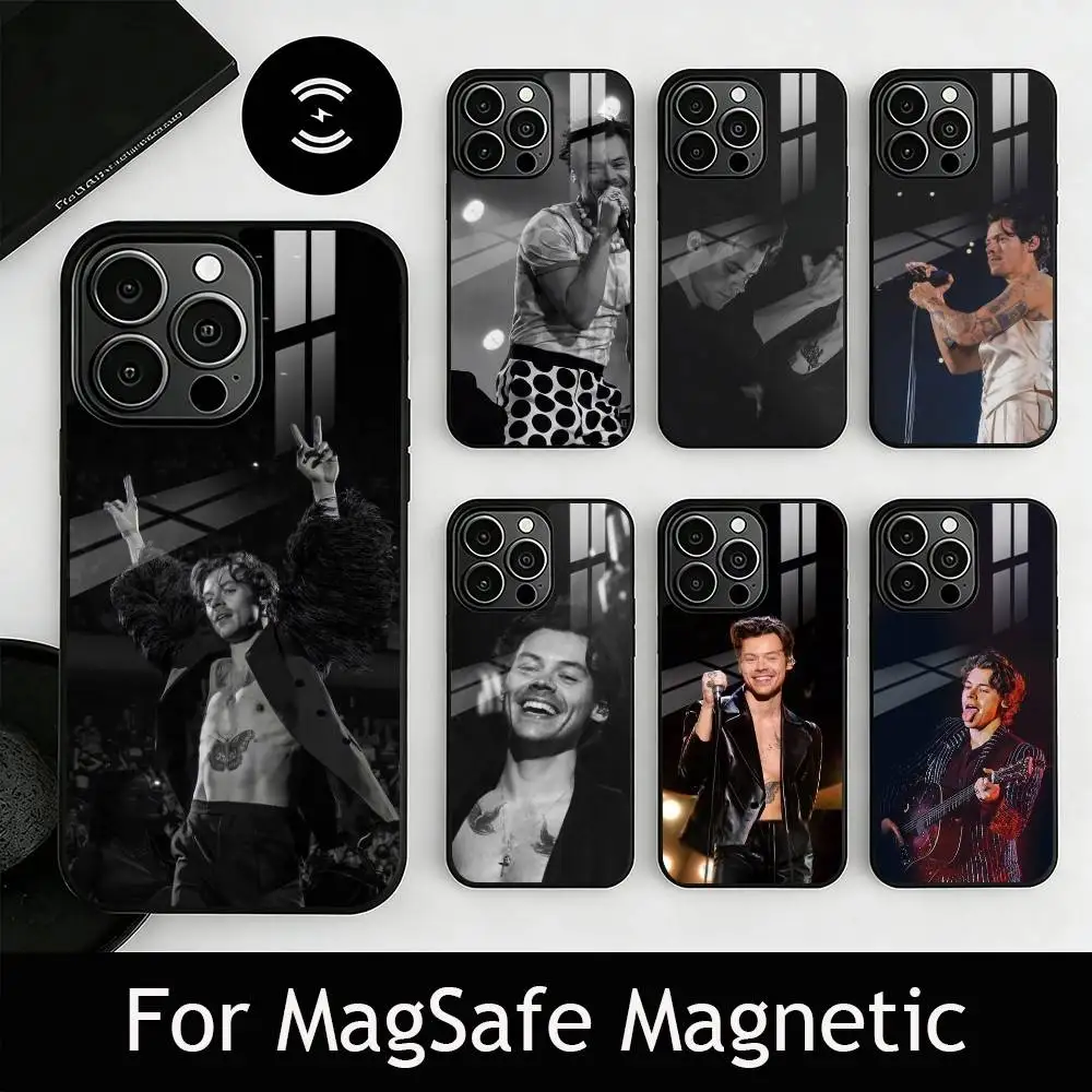 

H-Harry Styles Phone Case For iPhone17,16,15,14,13,12,11 Plus,Pro Magnetic with Magsafe Wireless Charging