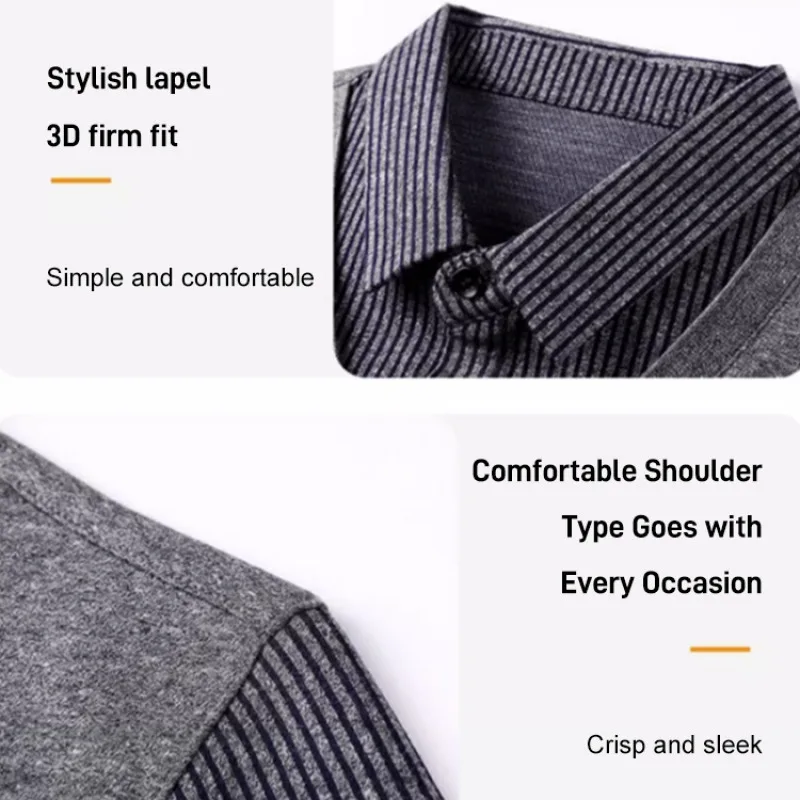 قميص مطرز بأكمام طويلة للرجال ، ملابس تريكة مزيفة من قطعتين ، موضة ، راقية