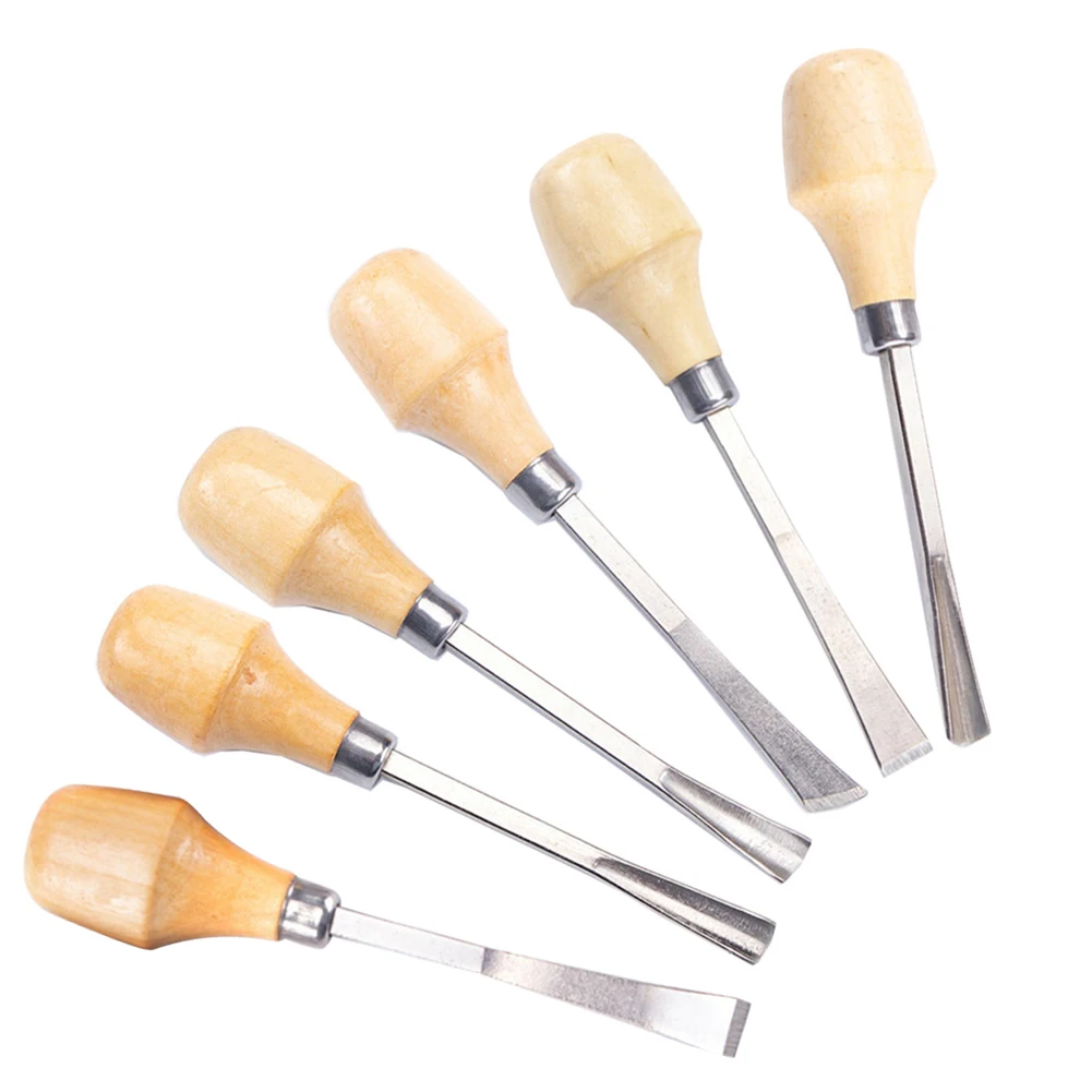 Hand Chisels Wood Carving Chisels 130mm Beginners Carpentry For Clay Wax Leather Straight - Semicircle Practical