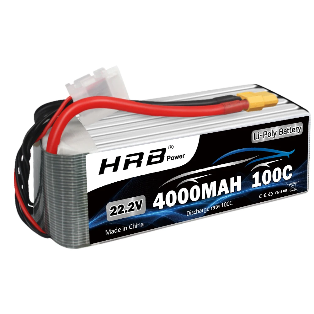 HRB 6S Lipo Batterij 22.2V 4000mah RC Drone Batterij 100C Met XT90 Connector voor RC Auto vrachtwagen RC Vliegtuig 550 700 helikopter