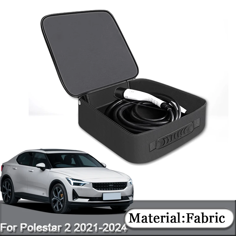 

For Polestar 2 2021 2022 2023 2024 Car Charging Cable Storage Bag Charger Plugs EV Sockets Equipment Organizer Bag Waterproof