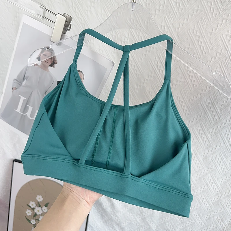 Reggiseno sportivo fitness da donna Top corto da palestra con schiena sexy Canotta da yoga per corsa e pilates antiurto ad asciugatura rapida 👚 👍️