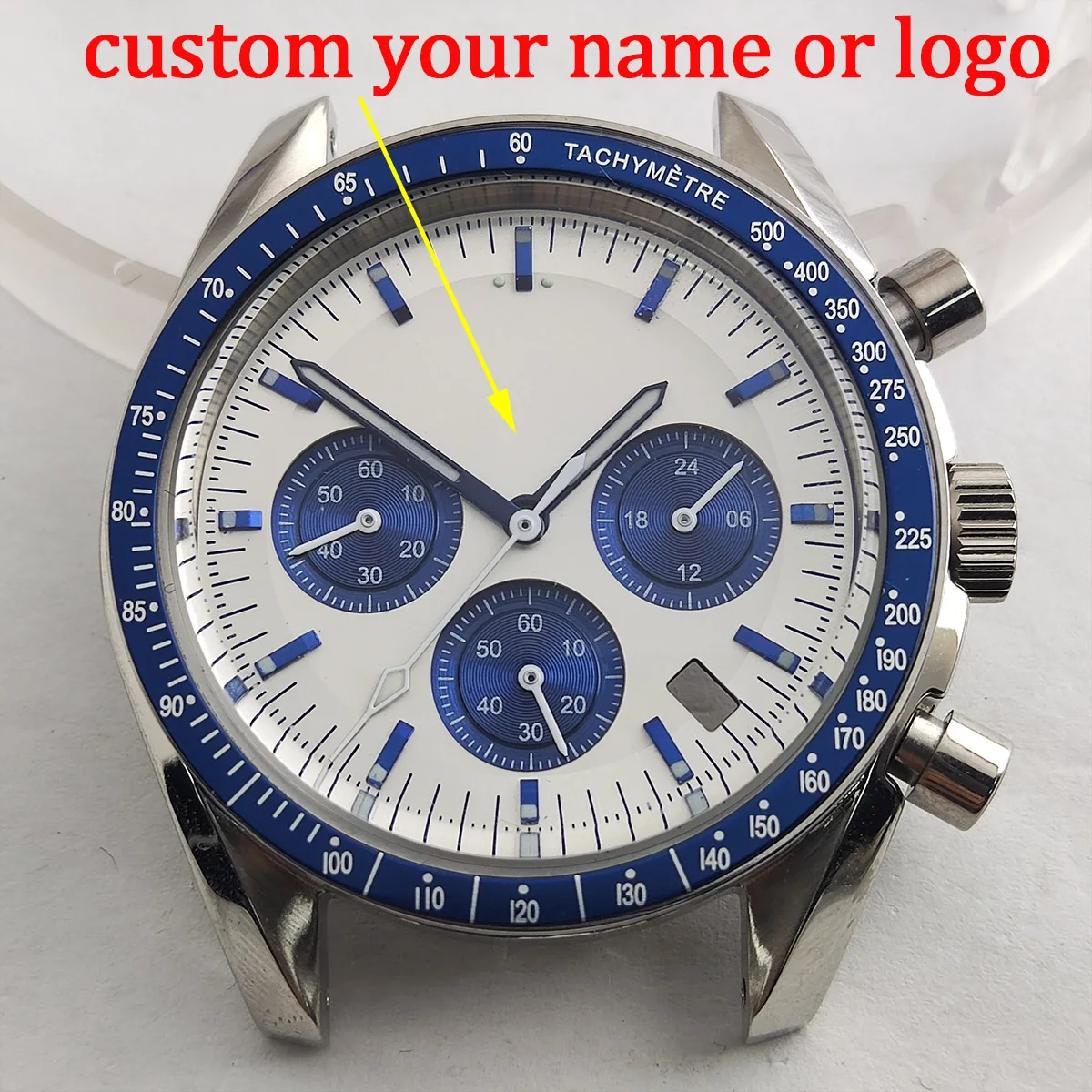 vk63 case  nh35 watch case panda dial japan quartz watch VK63 movement custom logo nh36 case chronograph electronic Multifunctio