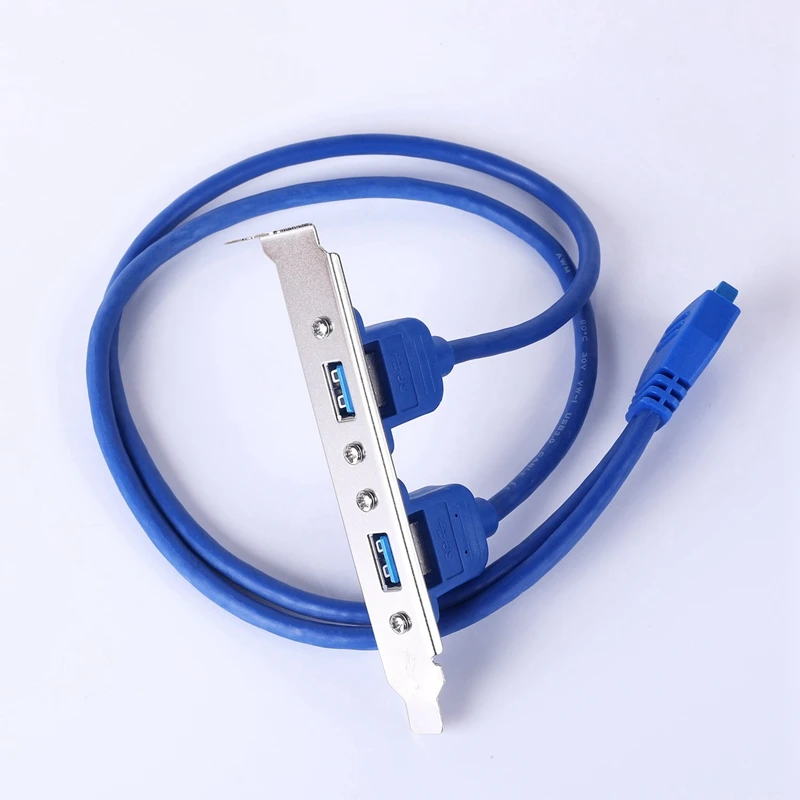 2X 20-PIN ไปยัง USB 3.0หัวสายคู่พอร์ตขยายพอร์ต3.0 USB ของคุณบนเมนบอร์ดเพื่อเคสคอมพิวเตอร์กรอบ