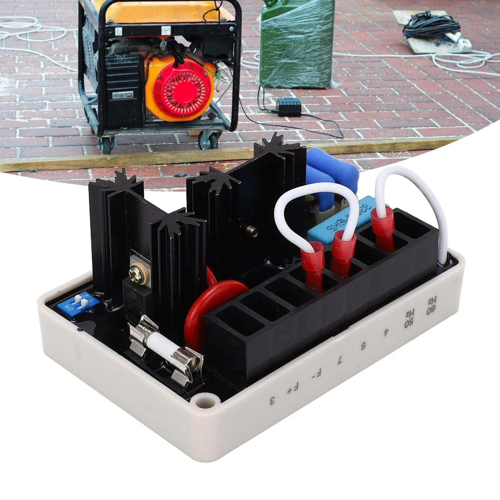 

Generator Voltage Regulator Safe 85‑135V 190‑240VAC Automatic Voltage Regulator for Industrial Use