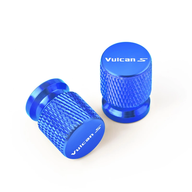 مع شعار لكاواساكي فولكان S فولكانز 650cc 650 CC دراجة نارية الإطارات صمام منفذ الهواء الجذعية غطاء غطاء التوصيل CNC الألومنيوم الملحقات