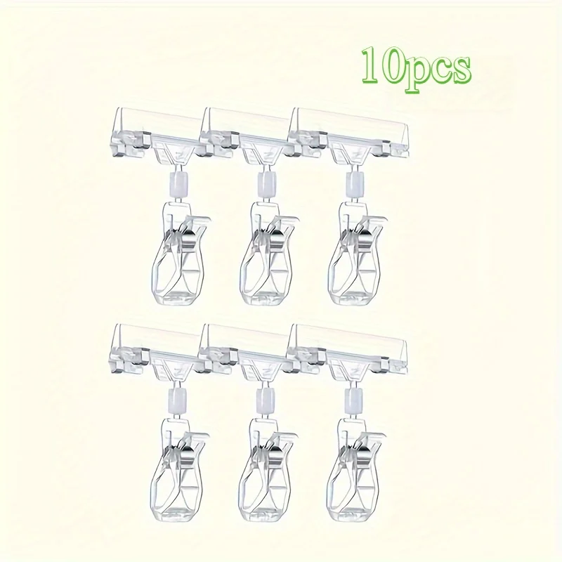 Clip per segnaletica in plastica trasparente da 10 pezzi per scaffali Porta cartellini del prezzo al dettaglio per la lettura dell'ufficio, l'uso in sala da pranzo