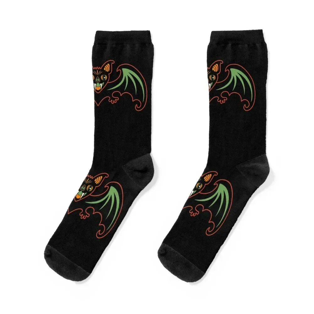 

Vintage Retro Halloween Bat Socks football Stockings compression golf christmas stocking Boy Child Socks Women's