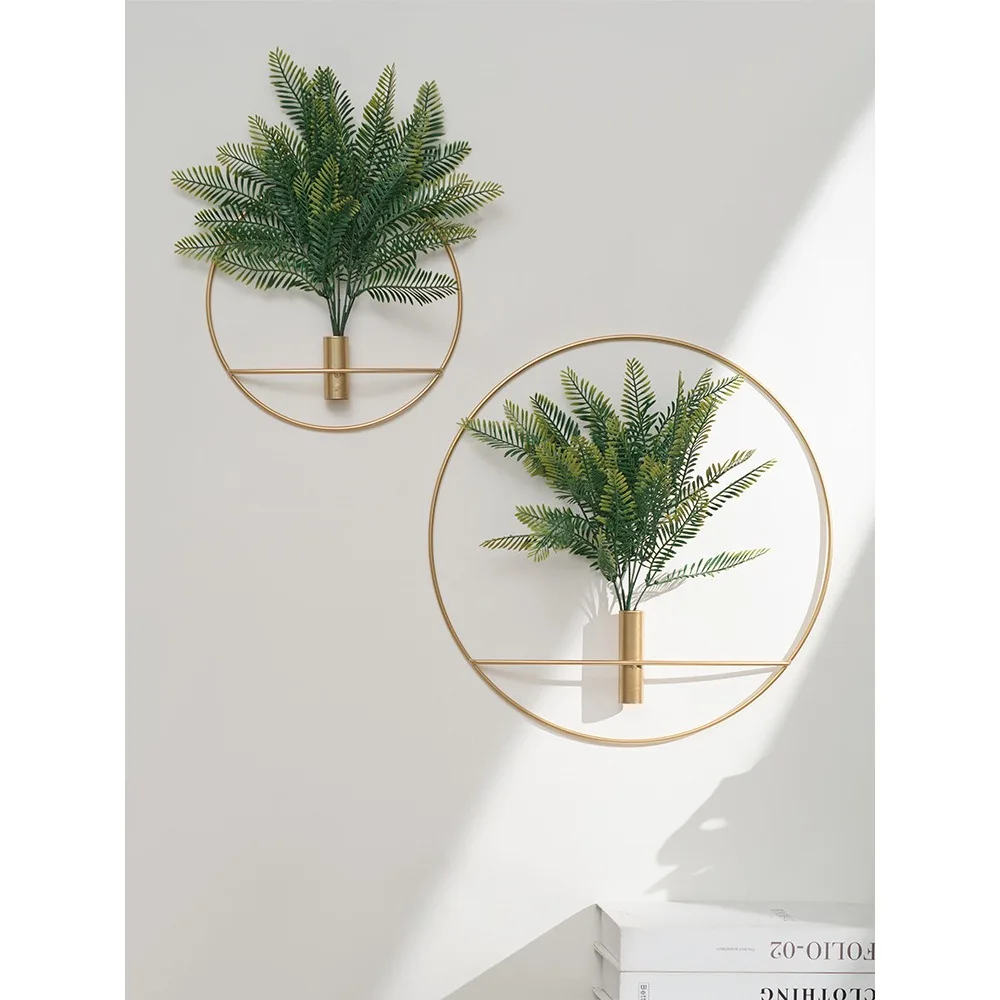 

Wall Mount Flower Vase Tube Metal Plants Holder Rack Wall Hanging Flowerpot Wedding Decoration for Living Room Vase Home Decor