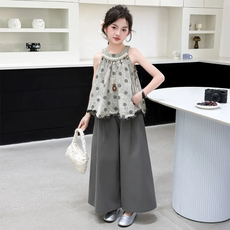 

Children's Suit for Girls Cute Teenagers Outfits Junior Top Bottom Little Outdoor Clothes Girl 10 to 12 Years Old Kids Set Teens